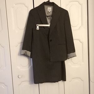 Anne Klein Pin Striped Skirt Suit